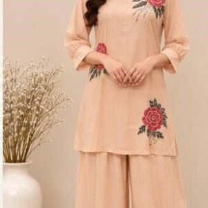 Indo-Western  Cord Set With Embroidery And Pants