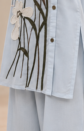 Indo-Western Cord Set With Pants Shirt Style - Image 7