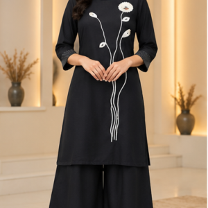Indo-Western  Cord Set With Embroidery And Pants